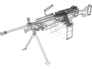 M249 LMG 3D Model