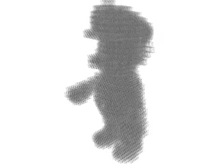 Pixel Mario Color 3D Model