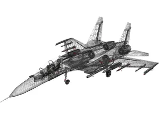 STL file Sukhoi Su-27 Flanker 🛩️・3D printer design to download