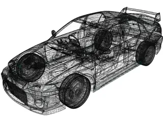 Mitsubishi Lancer Evolution VI GSR (1999) 3D Model