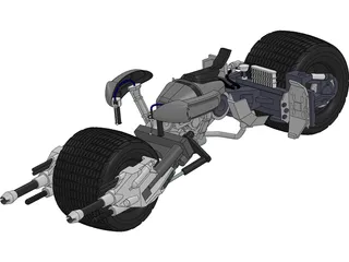 Batman The Dark Knight Batpod Motorcycle 3D Model