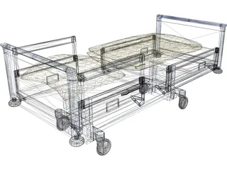 Hospital Bed 3D Model