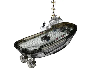 Tug Boat 3D Model