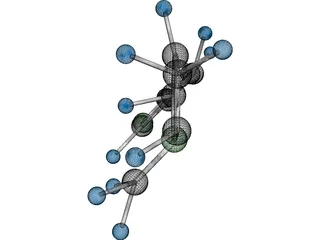 Nicotine Molecule 3D Model