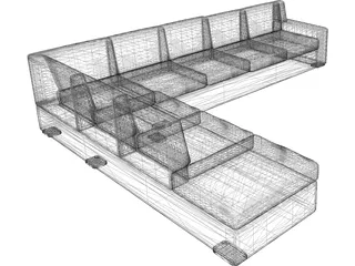 Round Exterior Sofa 3D Model