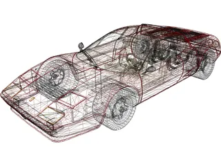 Ferrari 512BB Berlinetta Boxer 3D Model