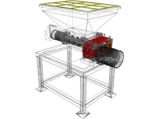 Meat Grinder with Stand 3D Model