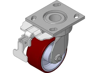 Caster Wheel 700 kg 3D Model