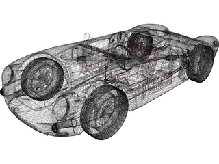 Porsche 550A Spyder (1956) 3D Model