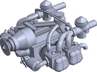 Rotax 912 Engine 3D Model