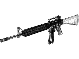 M16A2 3D Model