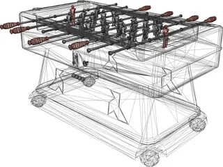 Foosball Table 3D Model