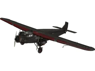 Ford A5 Trimotor 3D Model