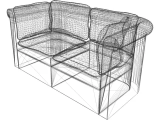 Couch Traditional 3D Model