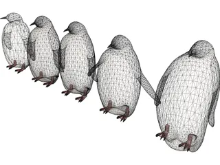 Penguins 3D Model