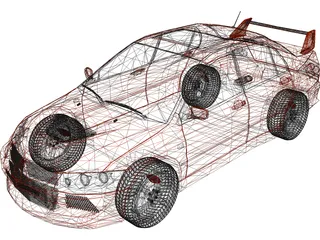 Mitsubishi Lancer Evolution VIII (2003) 3D Model