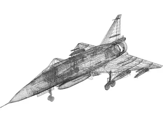 SAAB AJ-37 Viggen 3D Model