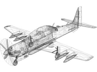 Embraer EMB 314 Super Tucano 3D Model