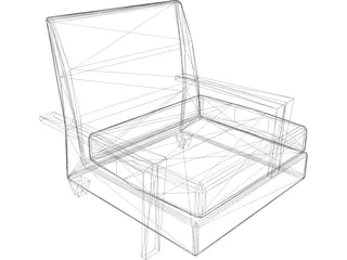 Chair with Arms 3D Model