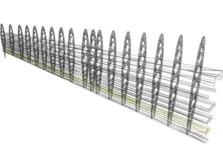 Aircraft Wing Structure 3D Model