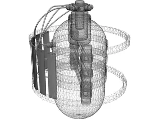 Container Satellite 3D Model