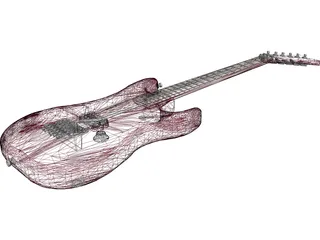 Guitar Kramer Baretta Van Halen 3D Model