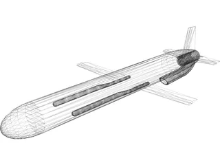 Russian AS-15 Air-Launched Cruise Missile (ALCM) 3D Model