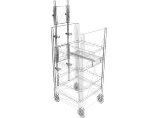 Cart Hospital Endoscopy 3D Model