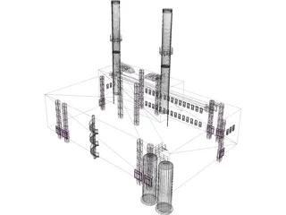 Power Station 3D Model