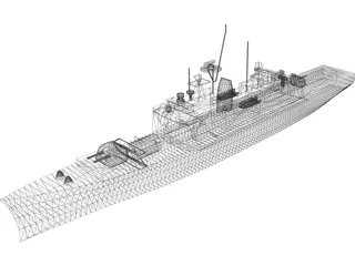 Oslo Class Frigate 3D Model