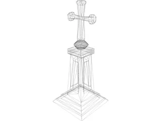 Christian Cross 3D Model