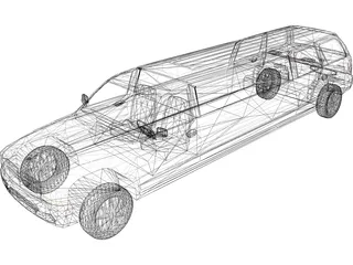 Dodge Durango Limo 3D Model