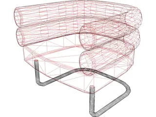 Chair Bibendum 3D Model
