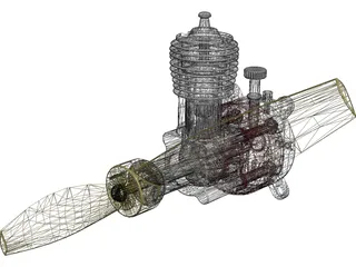 Airplane Model Engine 3D Model