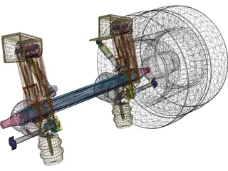 Suspension Truck Trailer 3D Model