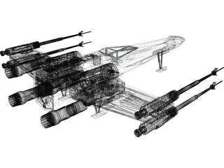 Star Wars Rebel X-Wing Fighter 3D Model