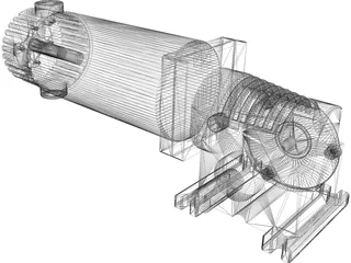 DC Gearmotor 3D Model