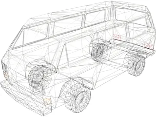 Volkswagen Bus 3D Model