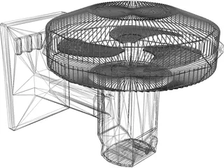 Caged Fan 3D Model