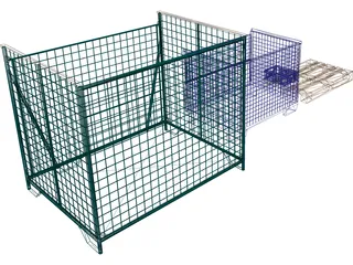 Loads [Lattice Boxes and Europallet] 3D Model