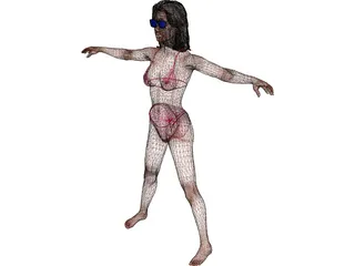 Woman Bikini 3D Model