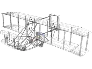 Wrights Aircraft 3D Model