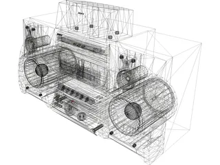 Sony Stereo System 3D Model