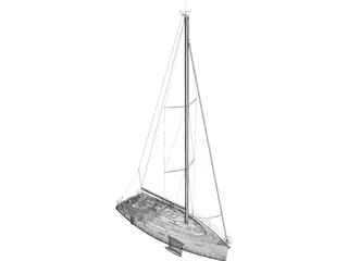 Bavaria 40C Cruiser Yacht 3D Model