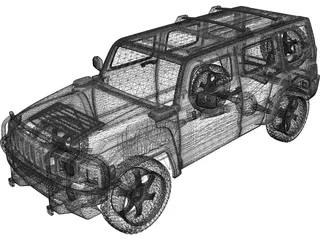 Hummer H3 3D Model