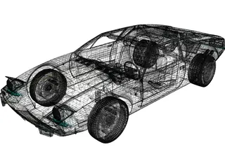 De Tomaso Pantera (1971) 3D Model