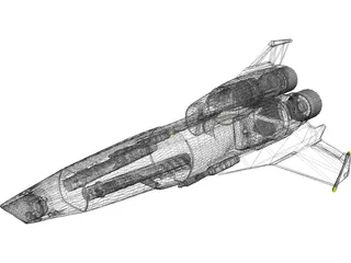 Battlestar Galactica Viper Mark II 3D Model