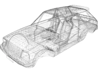 Toyota Starlet KP61 Rally Body 3D Model