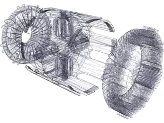 Self-Locking Differential 3D Model