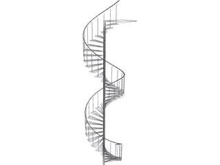 Spiral Stairs 3D Model